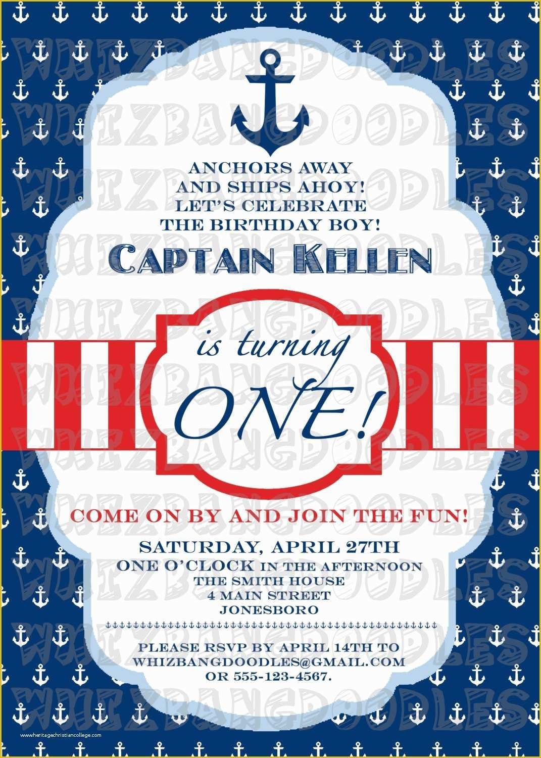 free nautical invitation templates