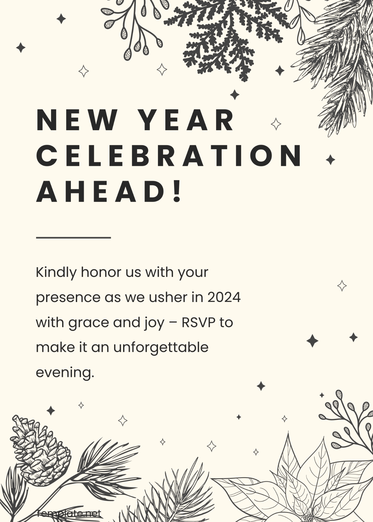 free new year invitation template