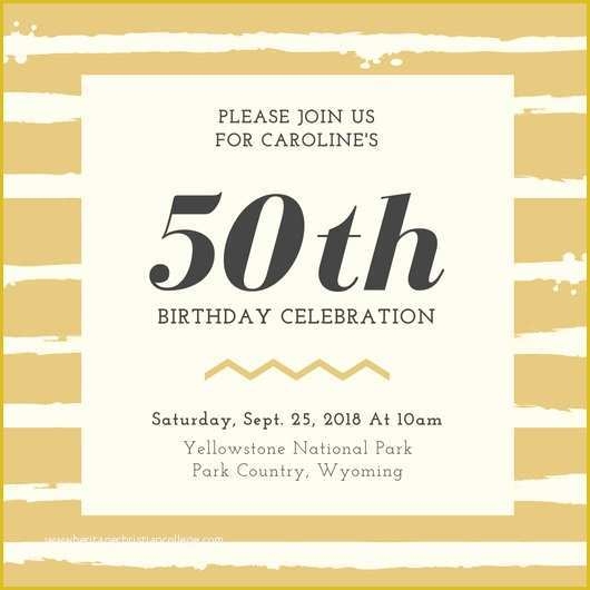 Free Online 50th Birthday Invitation Templates Of Customize 2 040 
