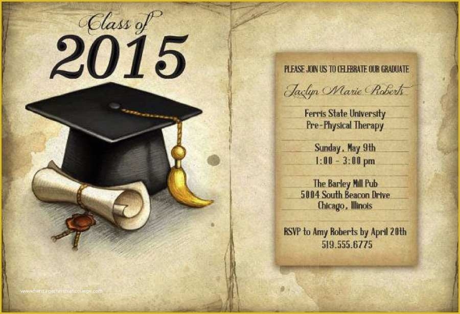 Free Online Graduation Party Invitation Templates Of High School 