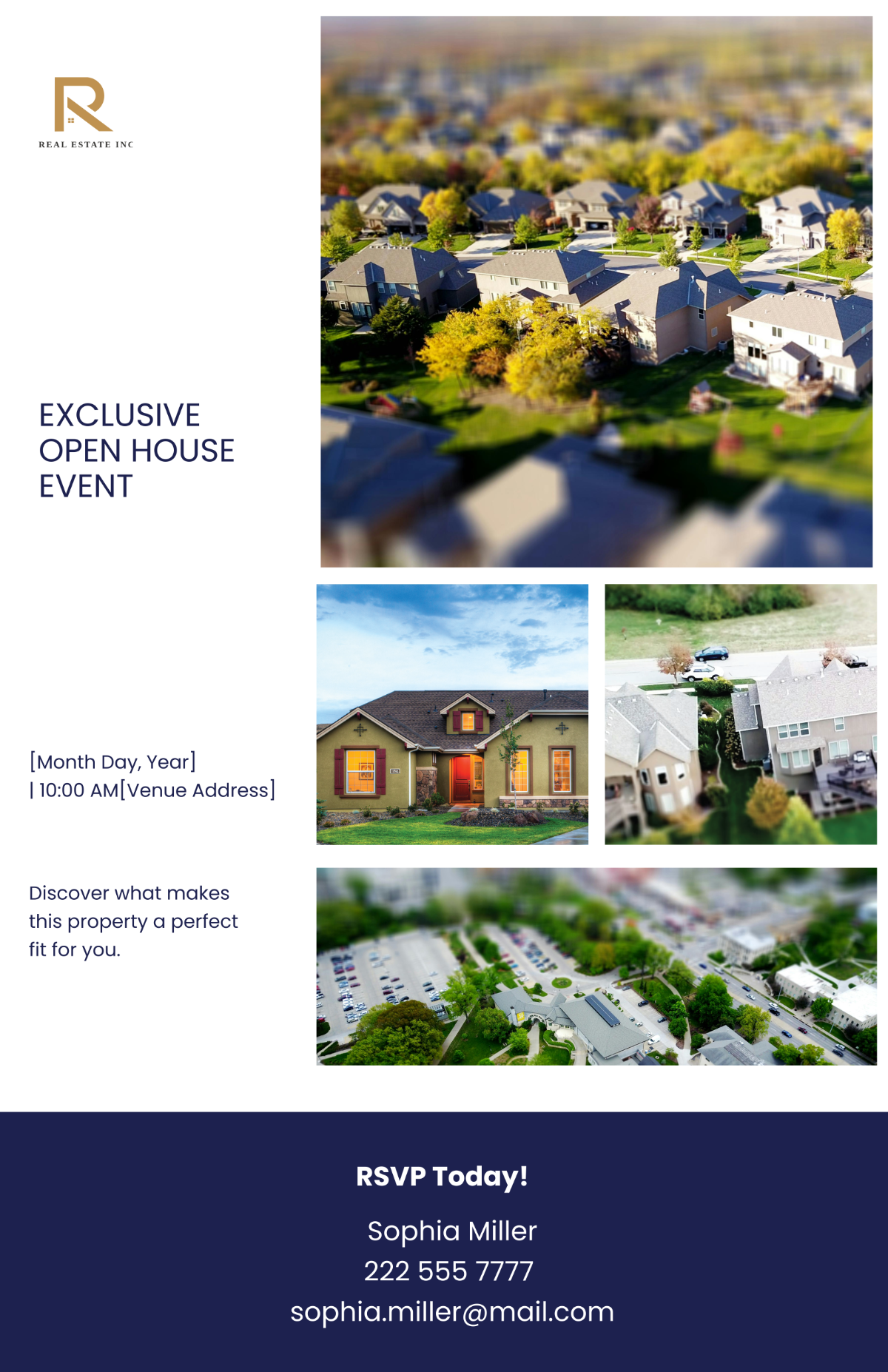 Free Open House Invitation Poster Template To Edit Online