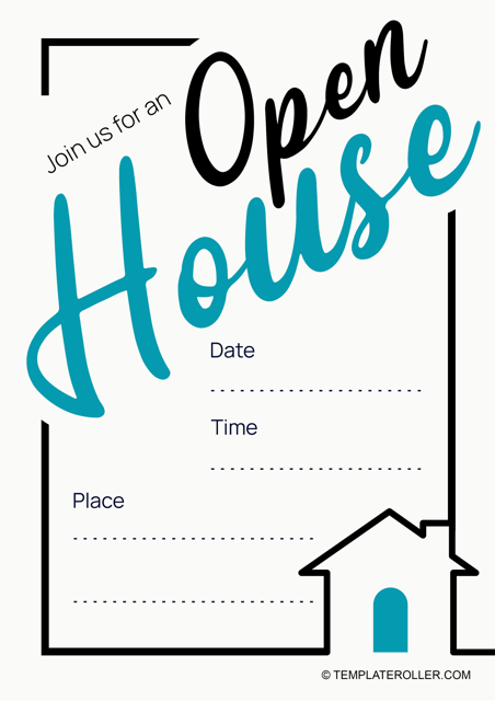Free Open House Invitation Templates Customize Download Print PDF 