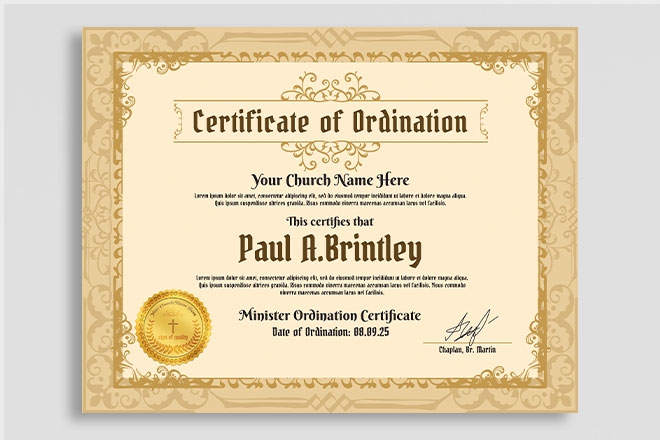 free ordination invitations templates