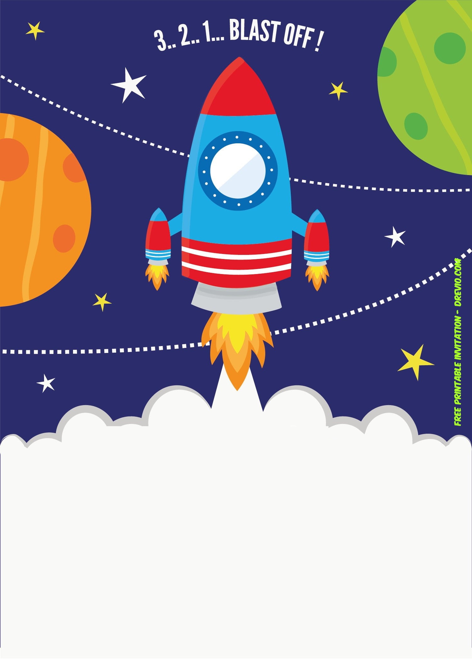 FREE Outer Space Invitation Template FREE Printable Birthday 