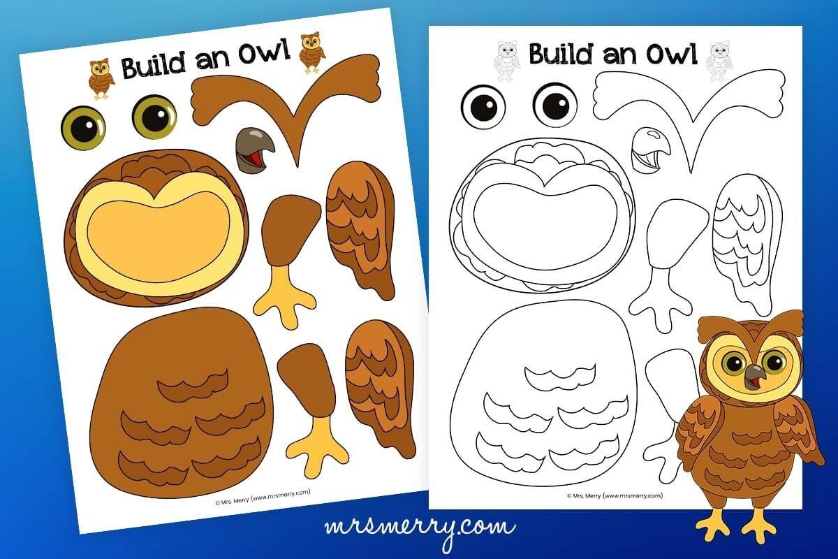 free owl printable template