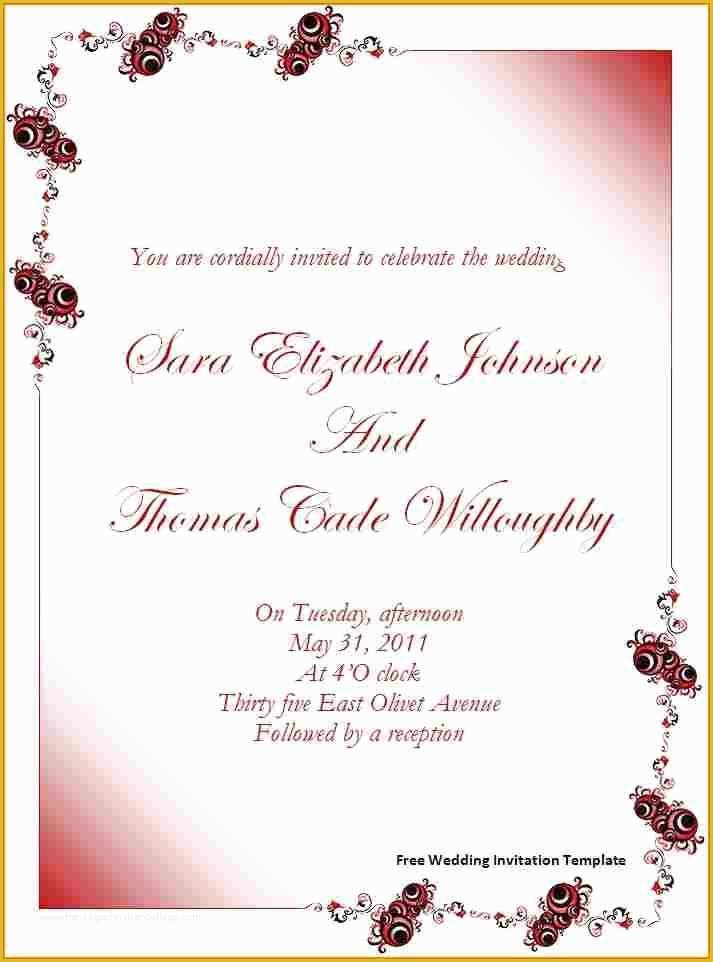 Free Pdf Wedding Invitation Templates Of Free Wedding Invitation 