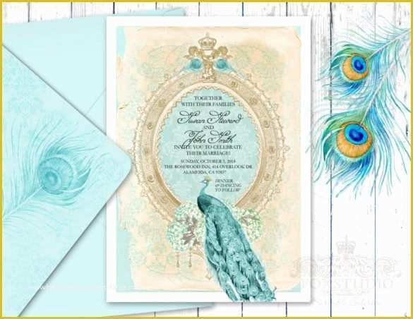 Free Peacock Wedding Invitation Templates Of 23 Peacock Wedding 
