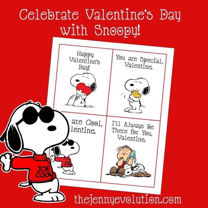 FREE Peanuts Valentine Cards Featuring Snoopy