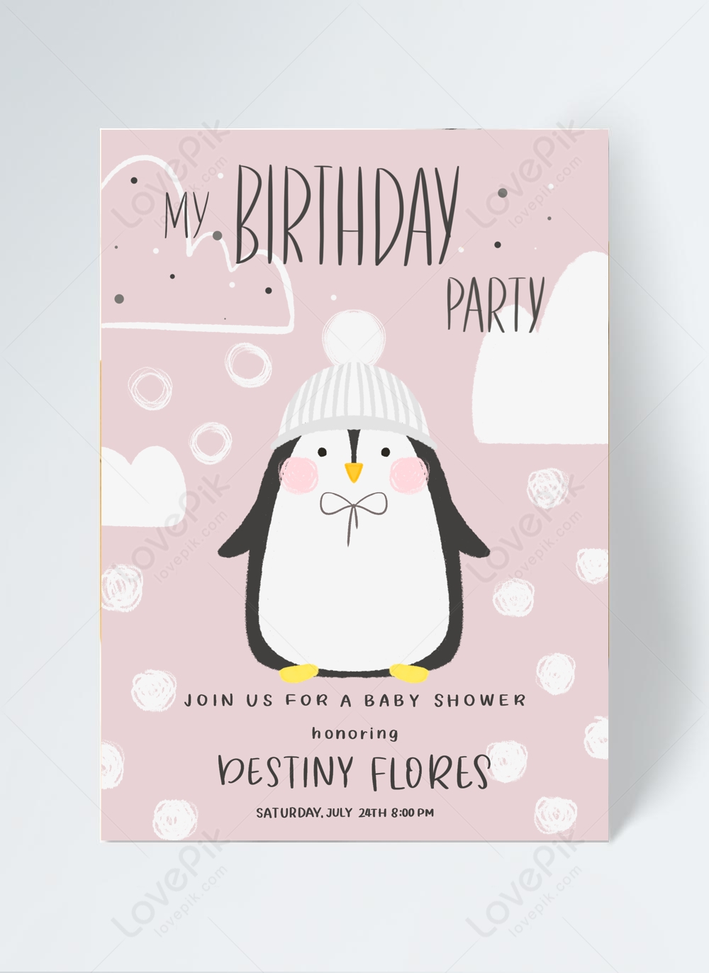 Free Penguin Invitation Template Free Templates Printable