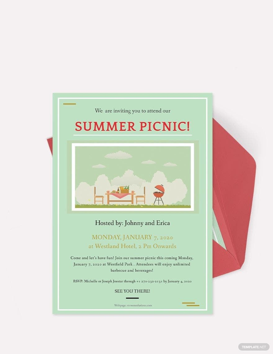 FREE Picnic Invitation Template Download In Word Google Docs