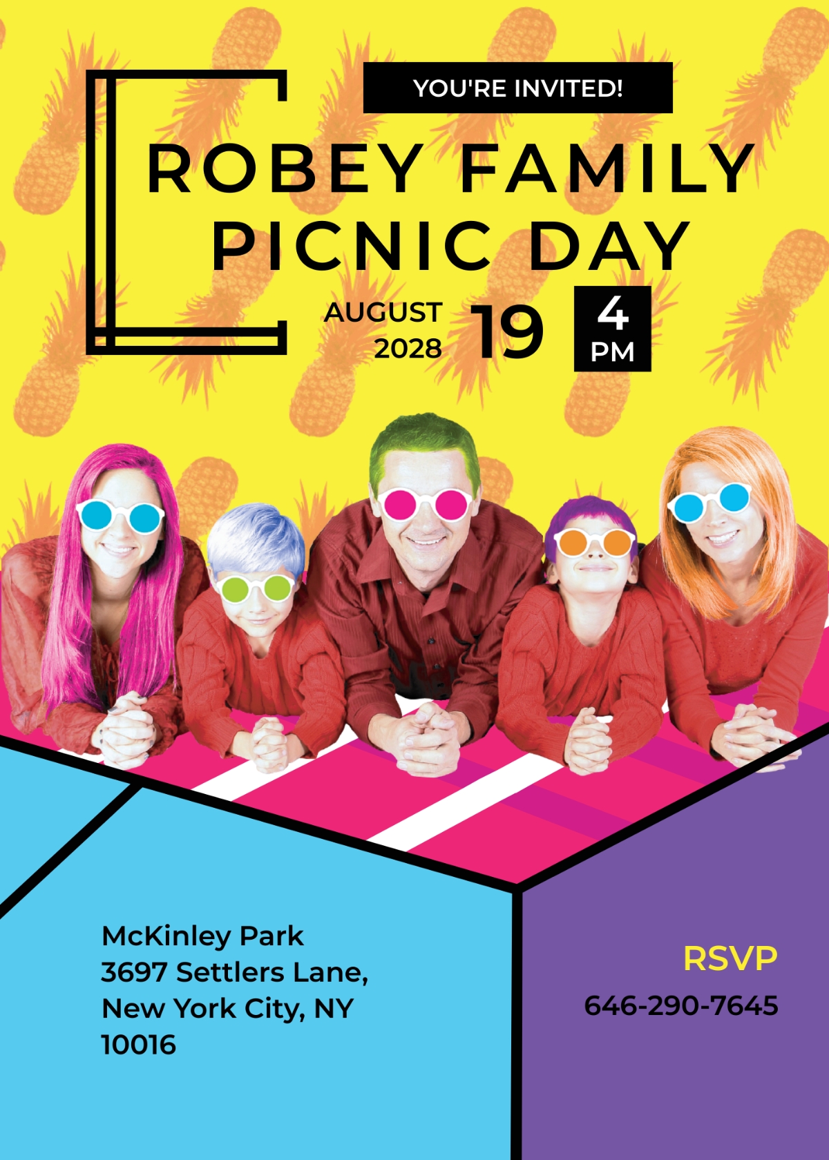 free editable picnic invitation template
