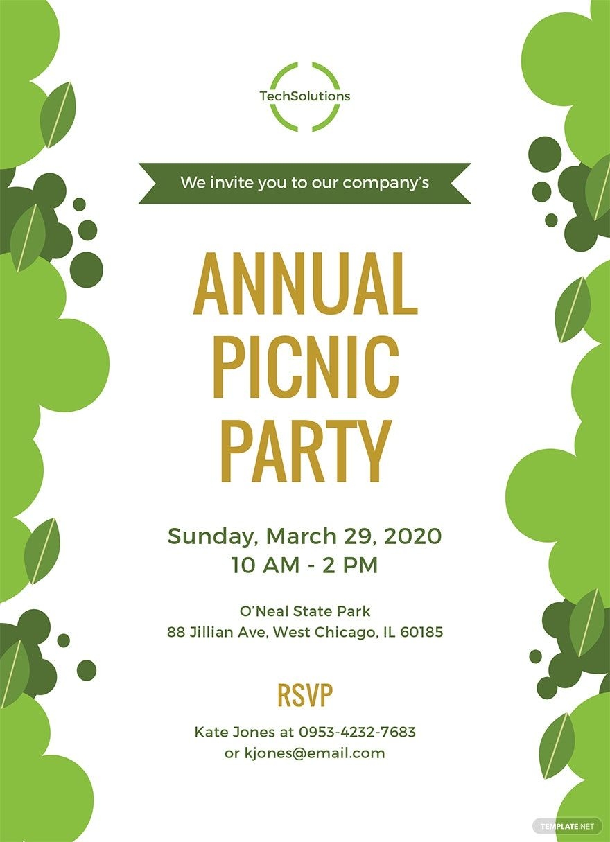 FREE Picnic Invitation Templates Examples Edit Online Download 