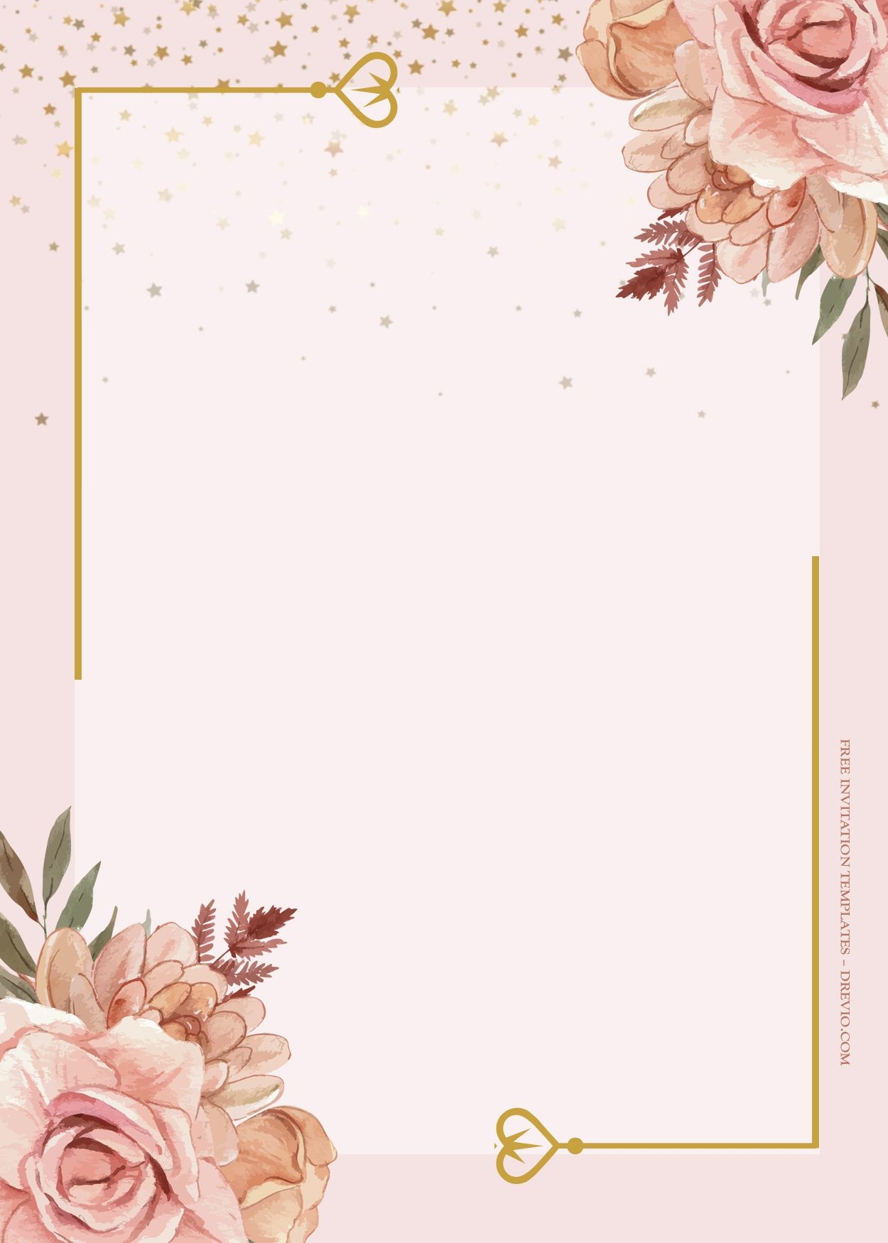 Free Pink And Gold Invitation Templates Dev onallcylinders