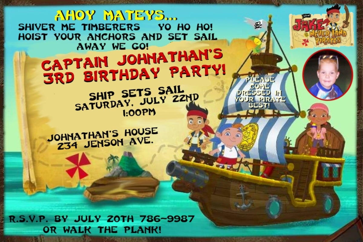 free pirate invitation template