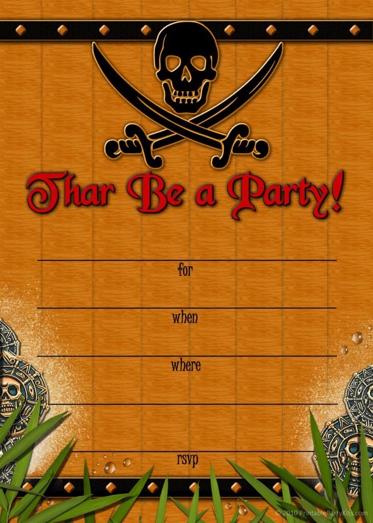 Free Pirate Invitation Template