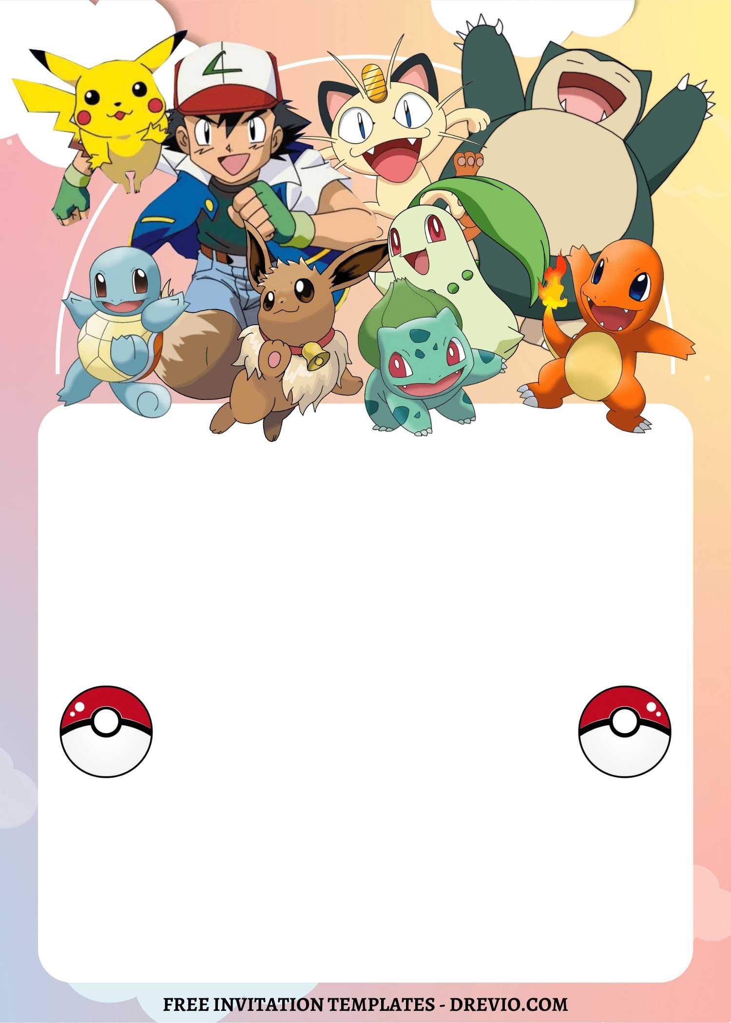 Free Pokemon Invitation Template Modern Resume Template Word