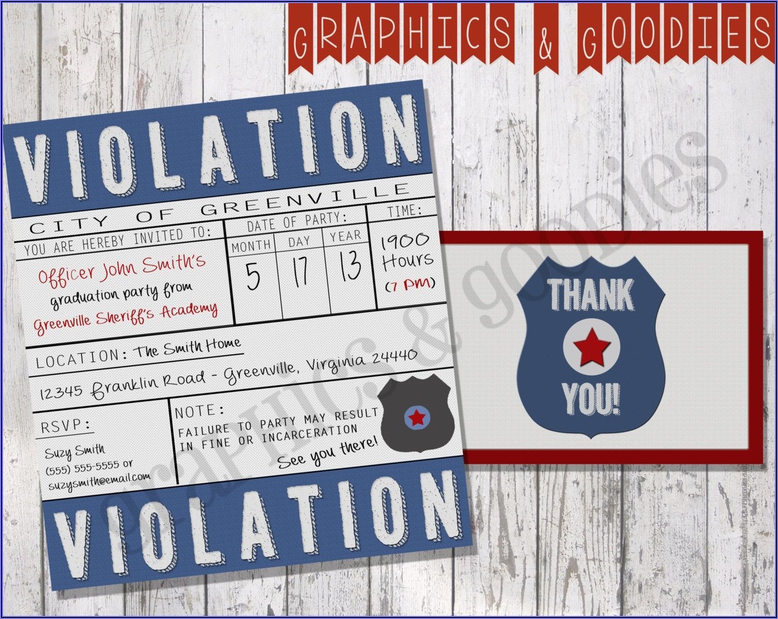 free police retirement invitation template