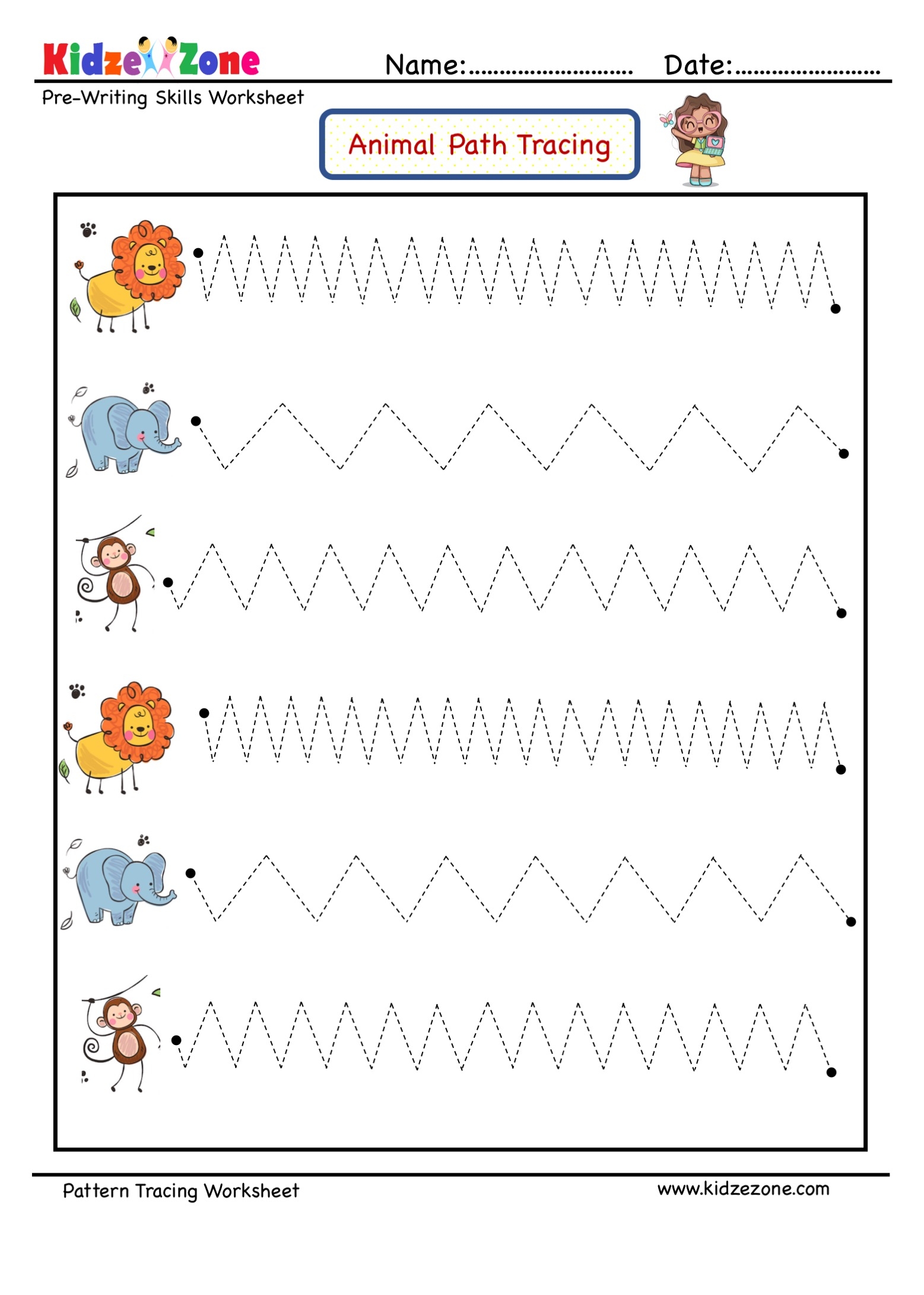 Free Pre Writing Printables The Kindergarten Connection Worksheets 