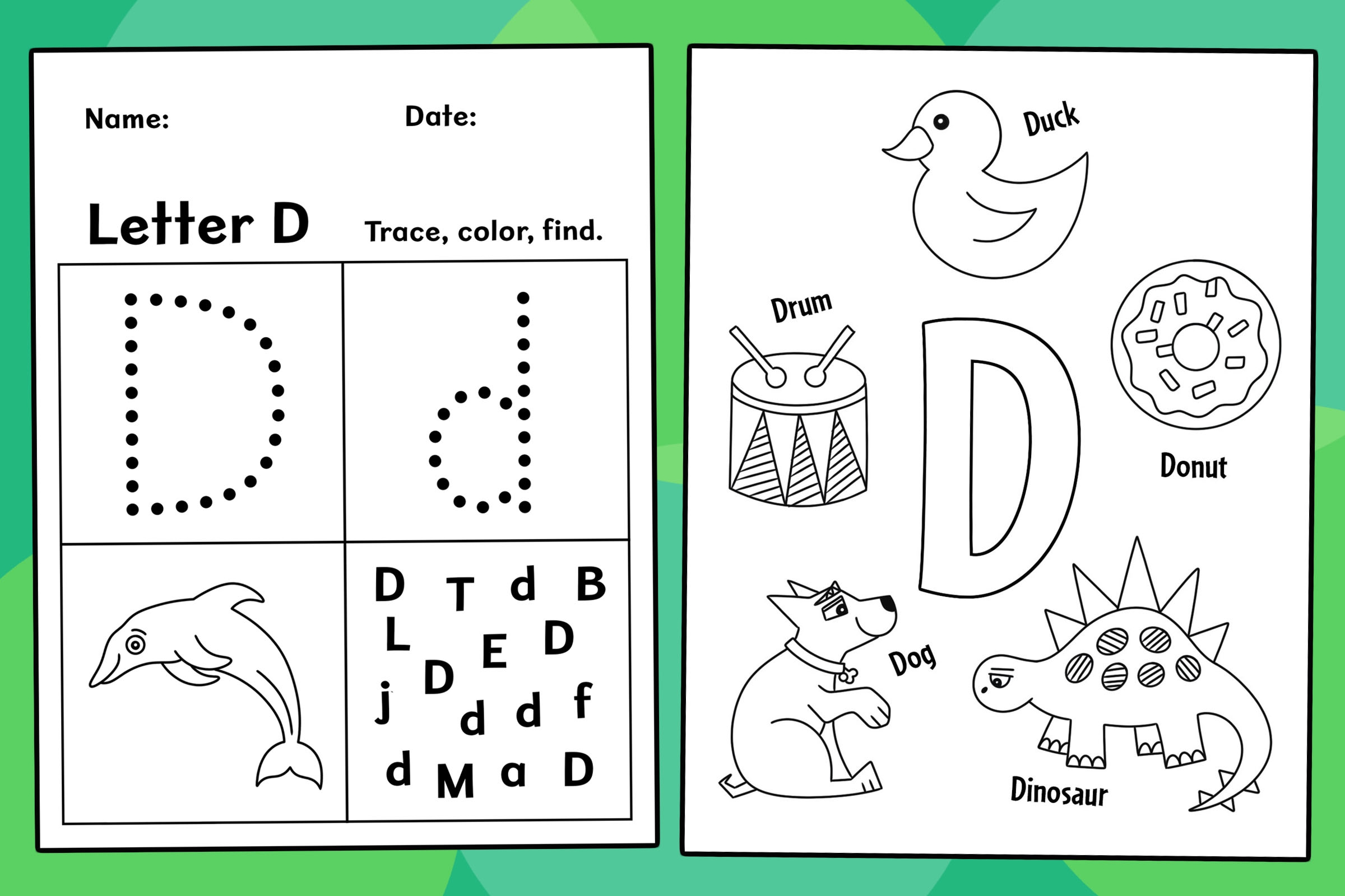 Free Preschool Letter D Worksheet Download Free Preschool Letter D 