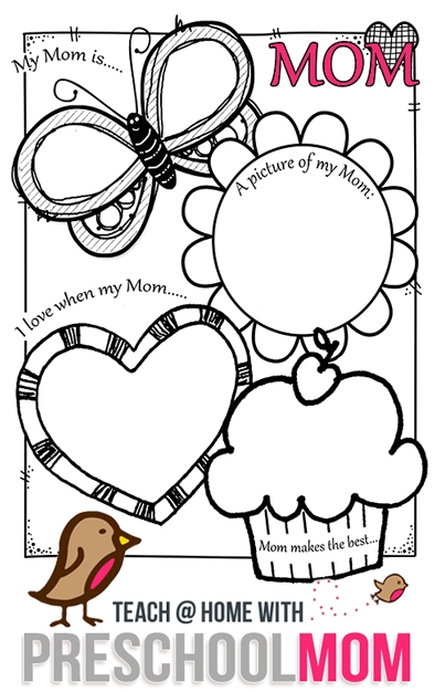 FREE Preschoolers Mother 39 s Day Card Printable