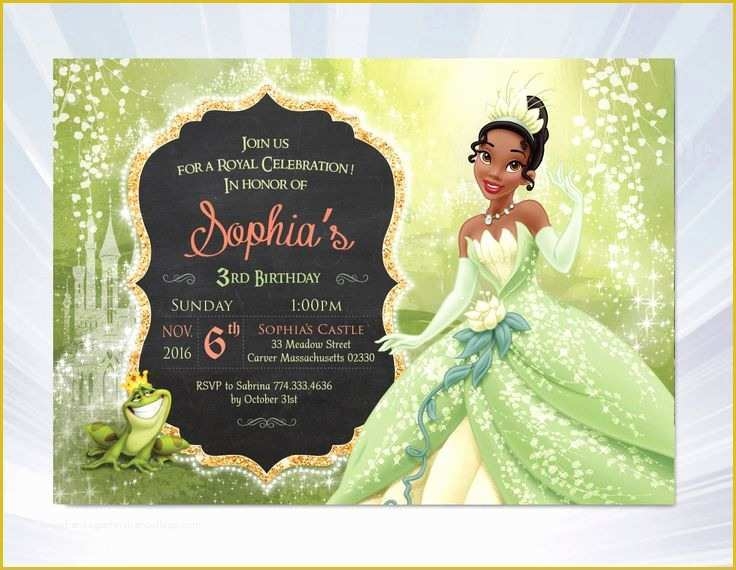 free princess and the frog invitation template
