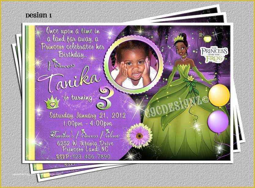 Free Princess Tiana Invitation Template Of Princess And The Frog 