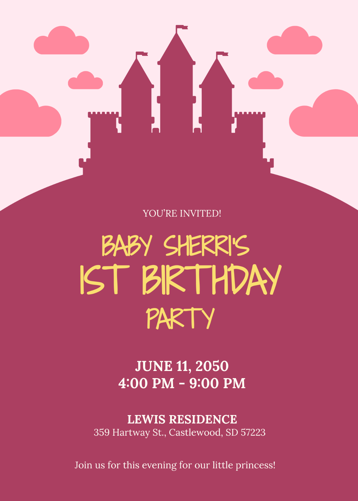 Free Princess Tiana Invitation Template To Edit Online