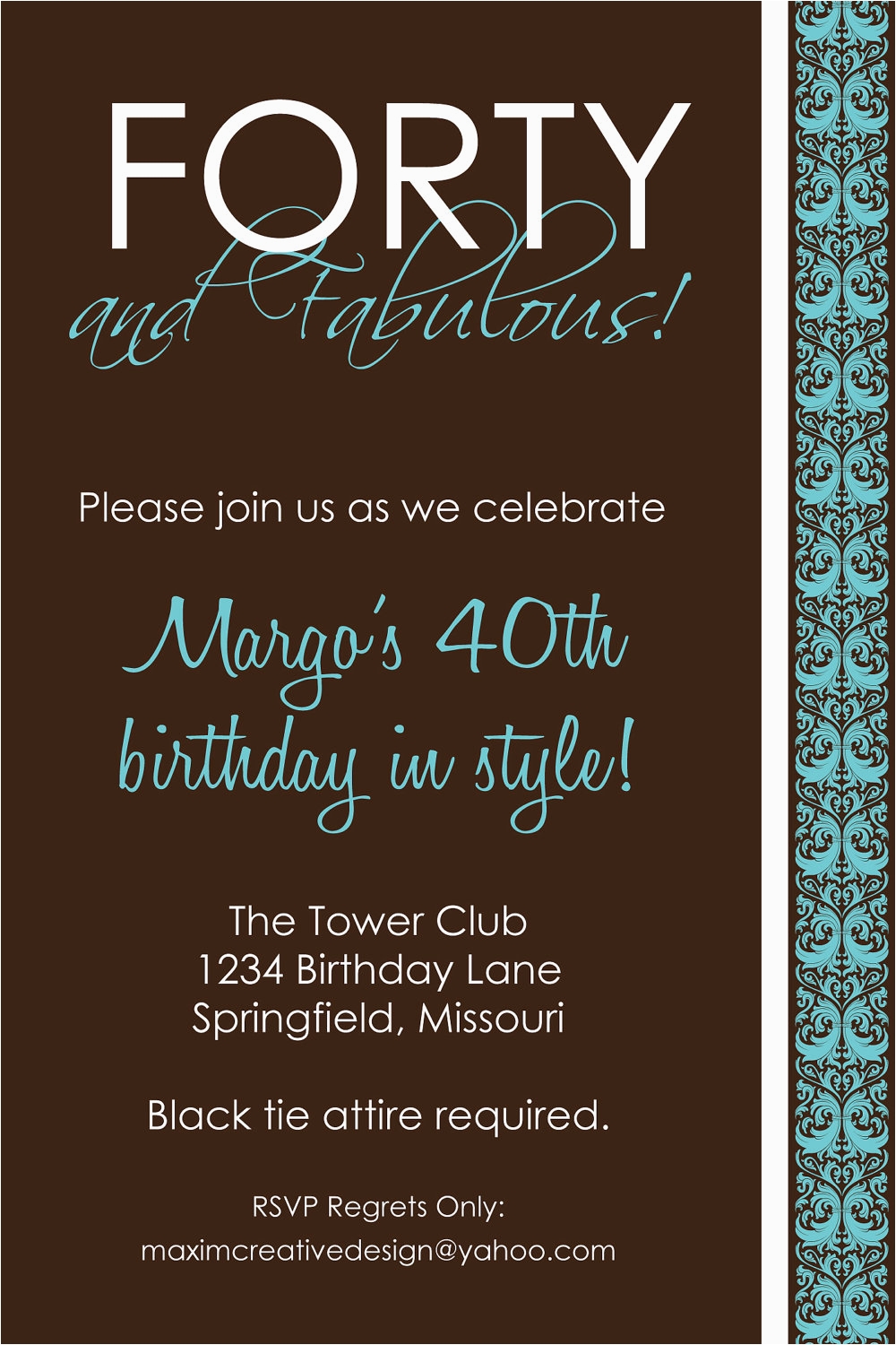 Free Printable 40th Birthday Invitation Templates For Vrogue co