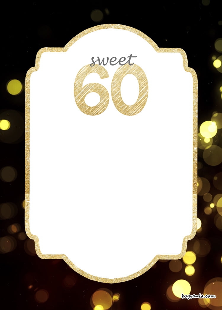 free printable 60th birthday invitation templates