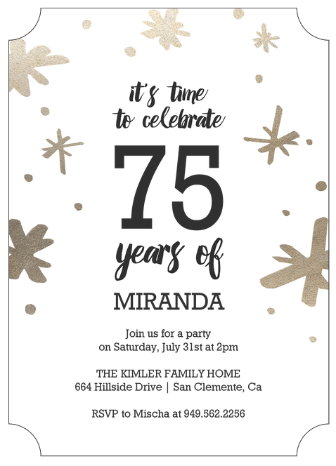 Free Printable 75th Birthday Invitation Templates Free Templates 