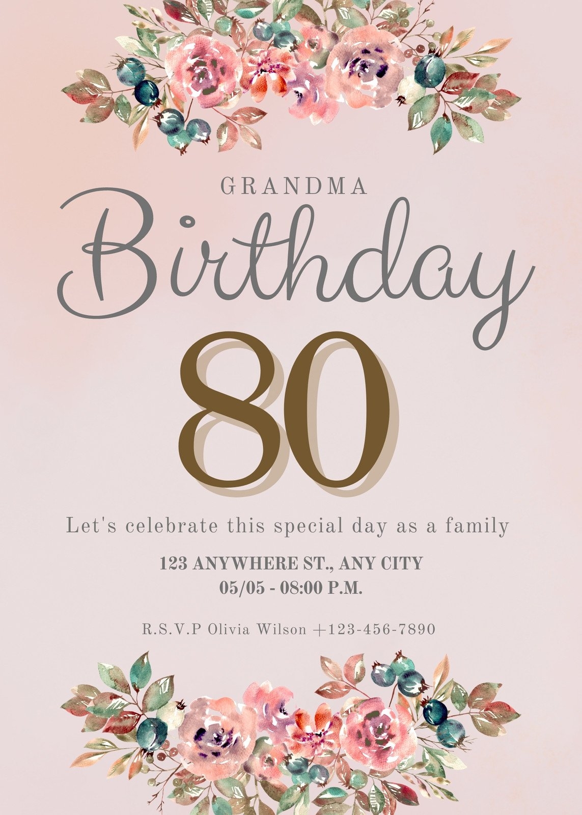 FREE Printable 90th Birthday Invitation Templates 90th 51 OFF