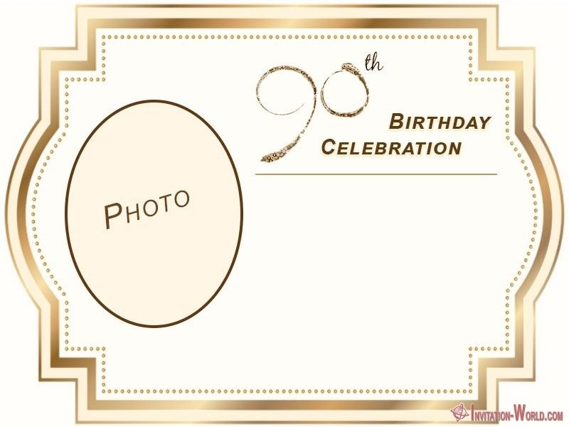 free printable 90th birthday invitation templates