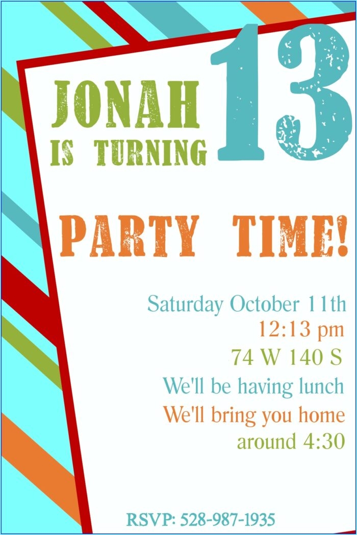 Free Printable 9th Birthday Invitation Templates Invitations Resume 
