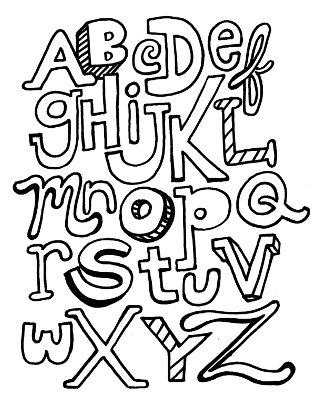 Abc Coloring Pages To Print