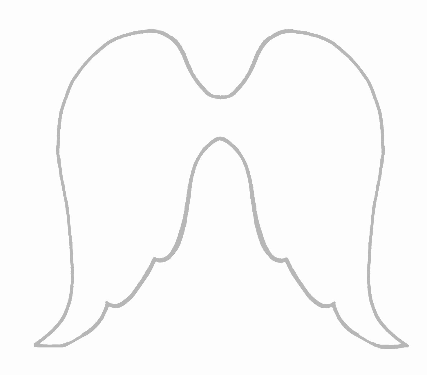 free printable angel wings template