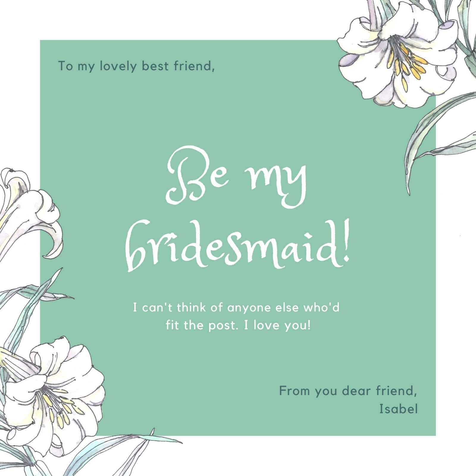 free bridesmaid invitation templates