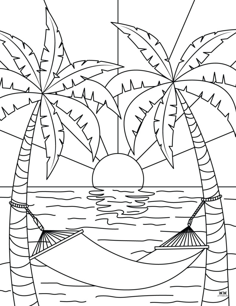 Free Printable Beach Coloring Pages FREE Printable A Z