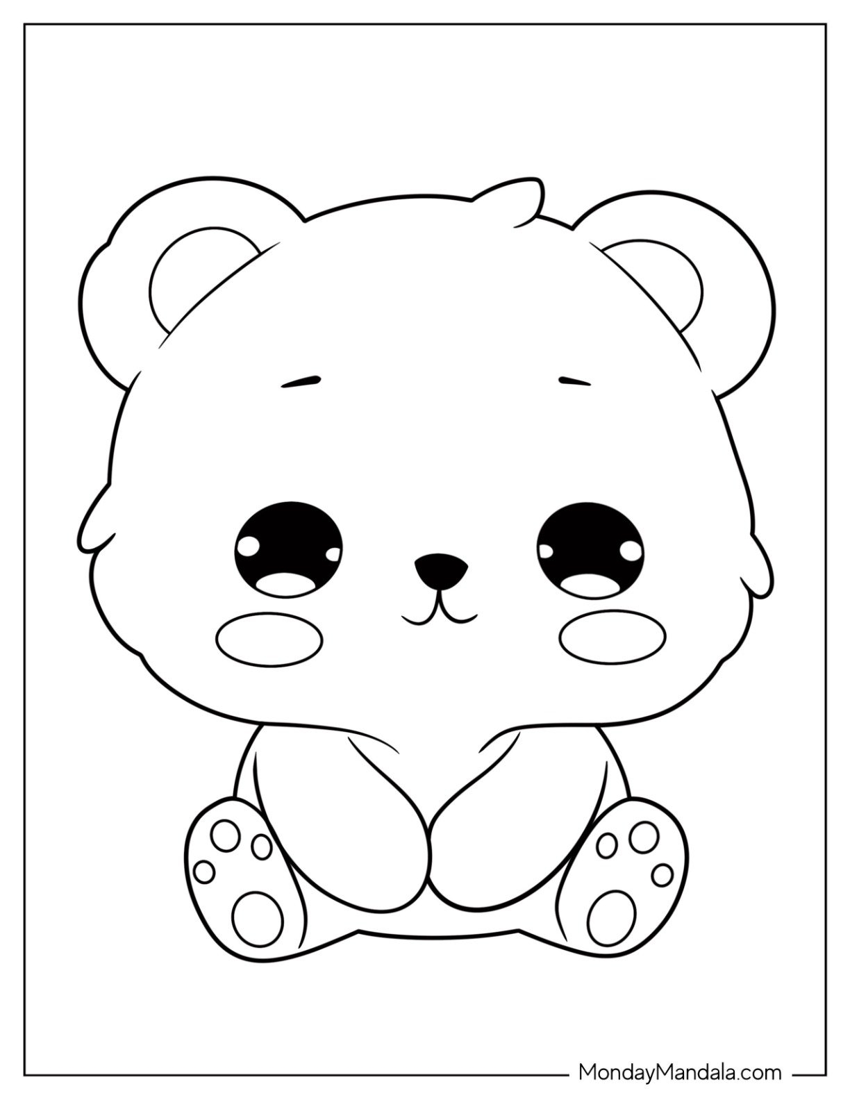 free printable bear coloring pages