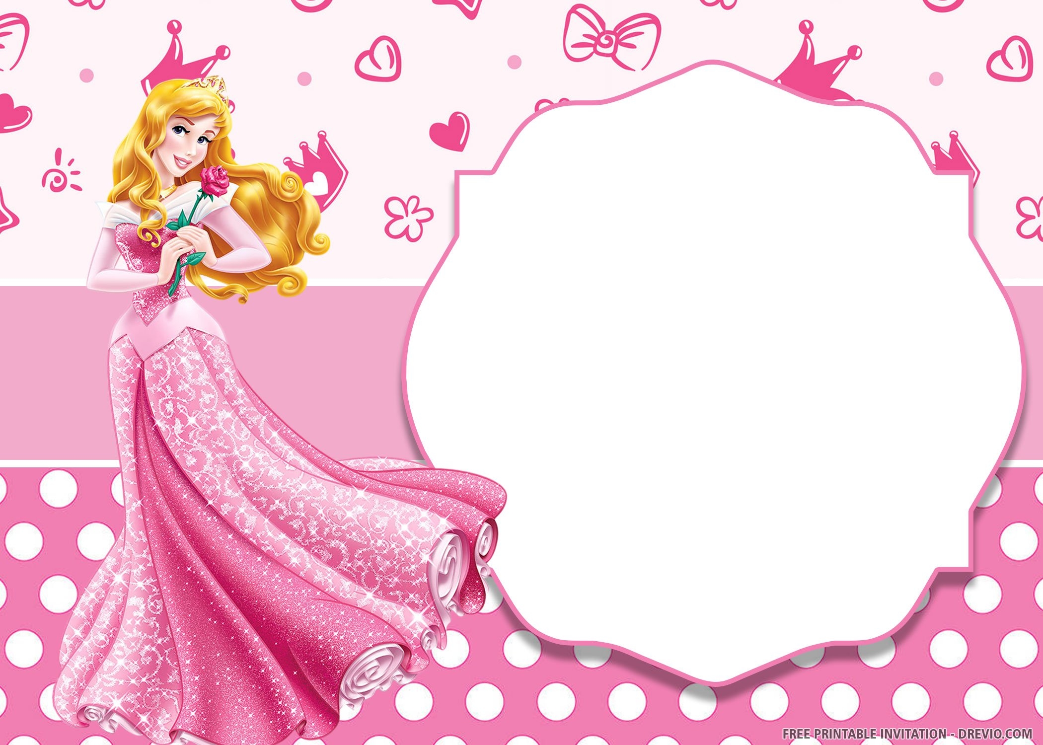 Free Printable Beautiful Princess Invitation TemplatesFREE PRINTABLE