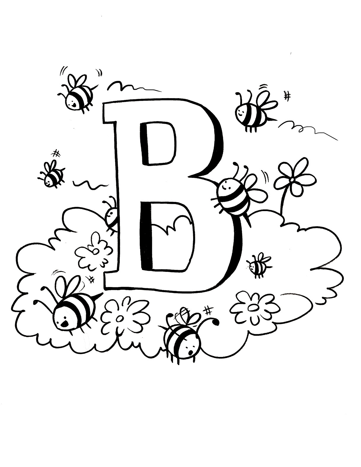 bee coloring pages free