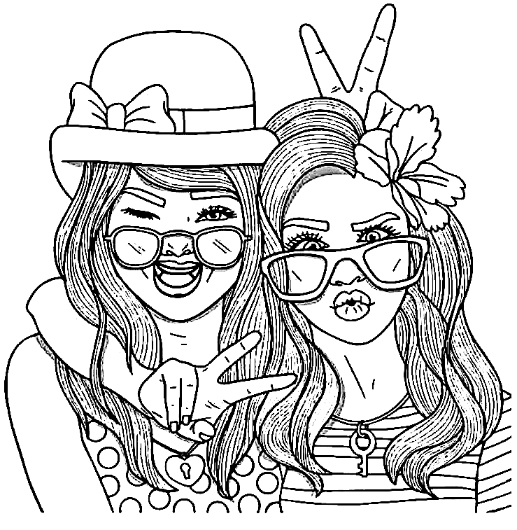 Coloring Pages Best Friends Forever