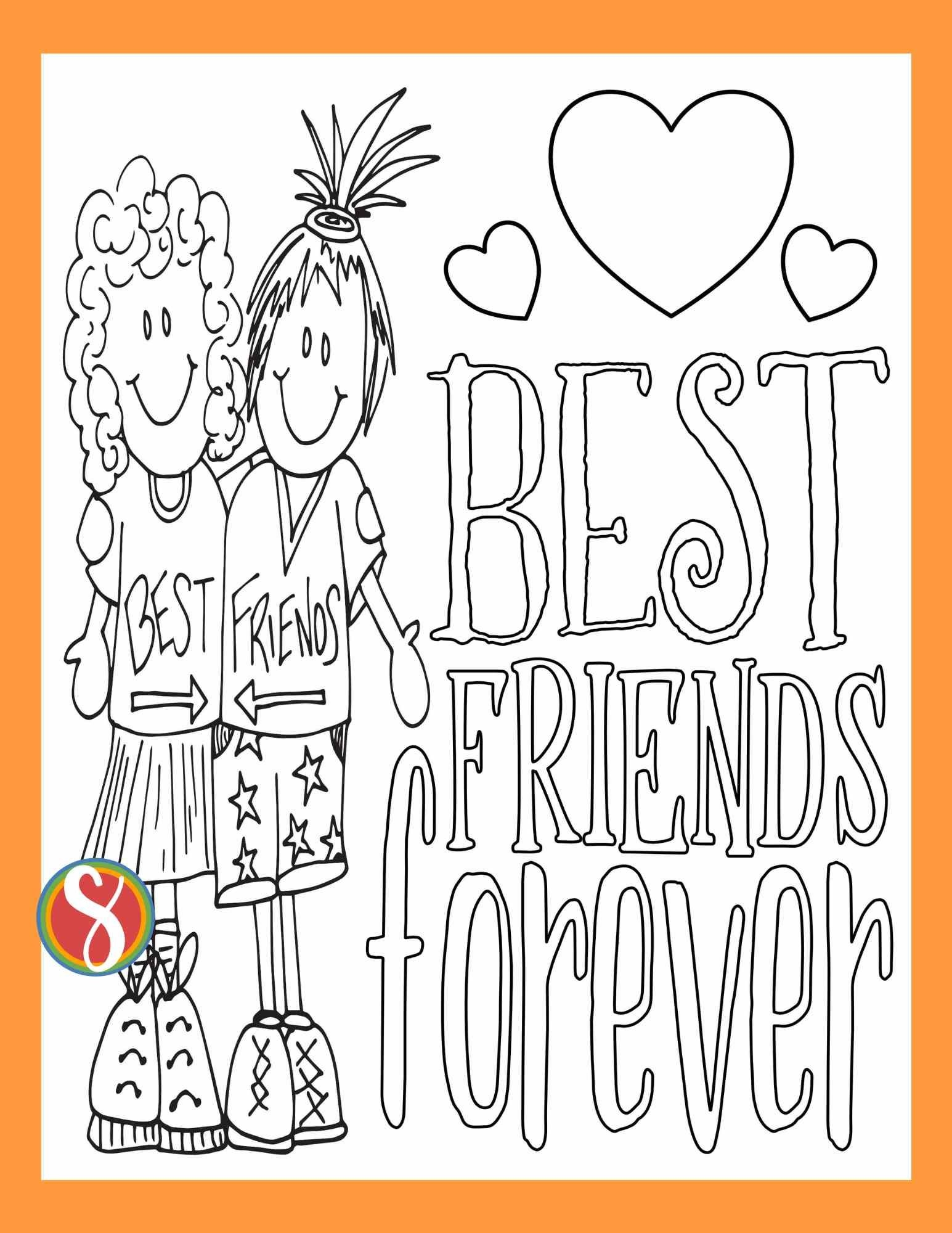 Best Friends Coloring Pages