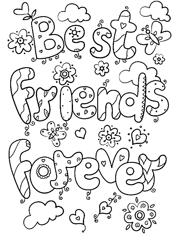 Free Printable Best Friends Coloring Pages Infoupdate
