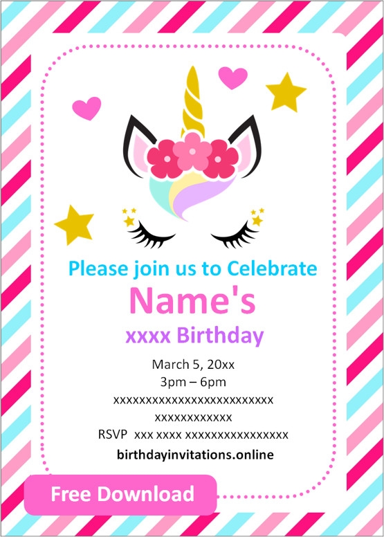 free birthday invitation templates to print at home