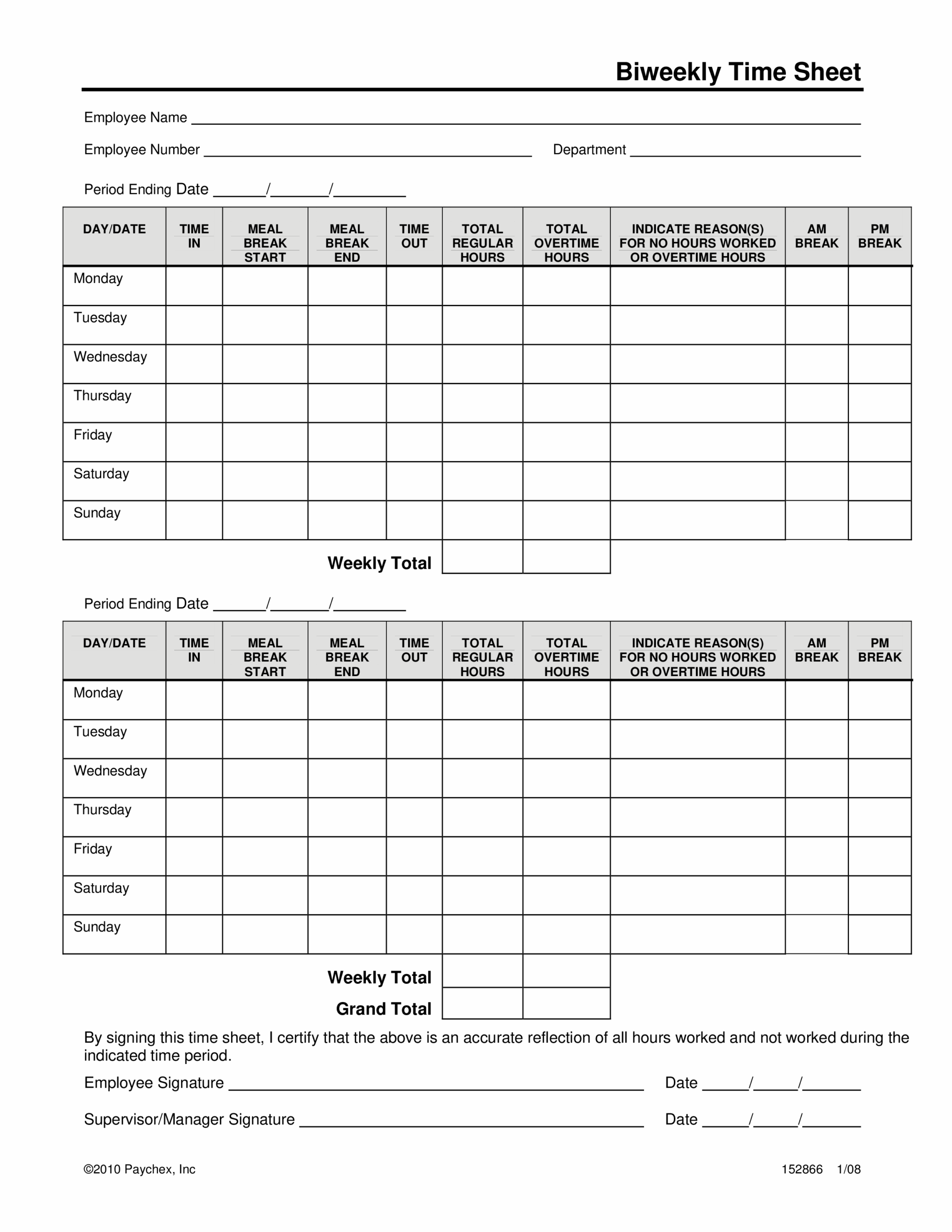Free Printable Biweekly Timesheet Template Nisma Info
