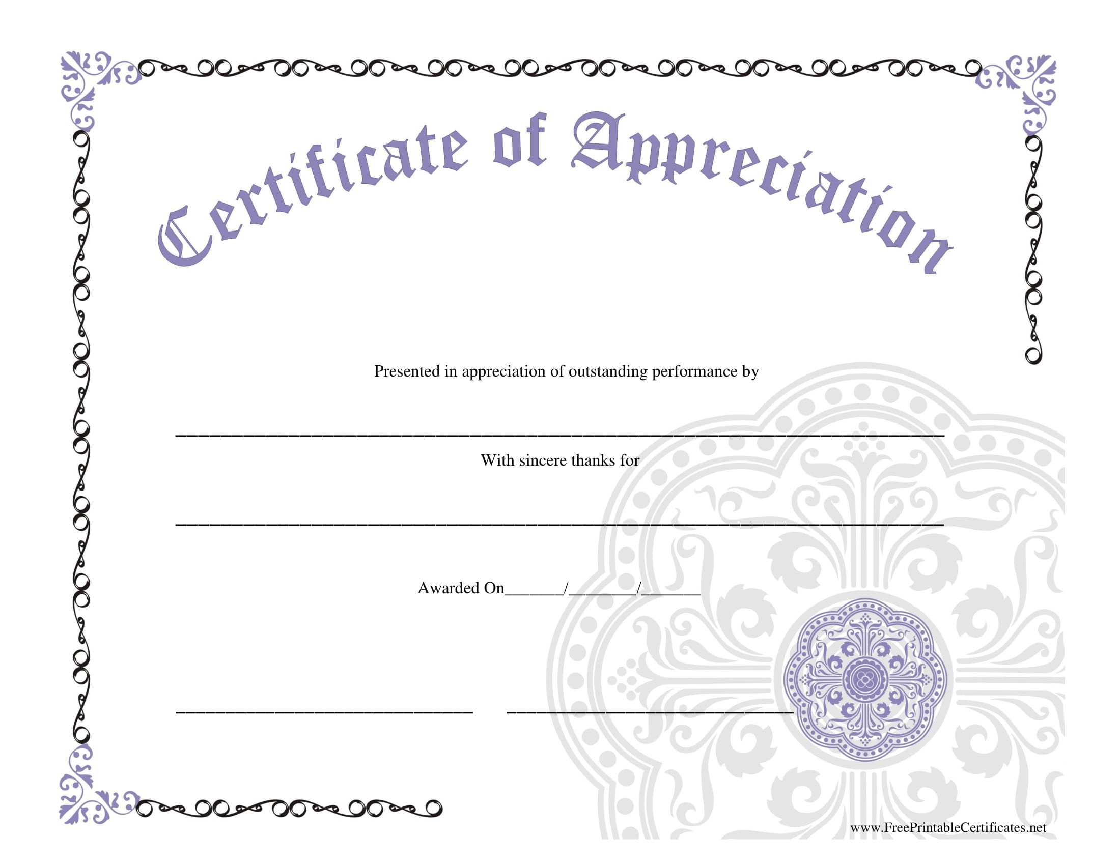 Free Printable Blank Award Certificate Templates Sarseh