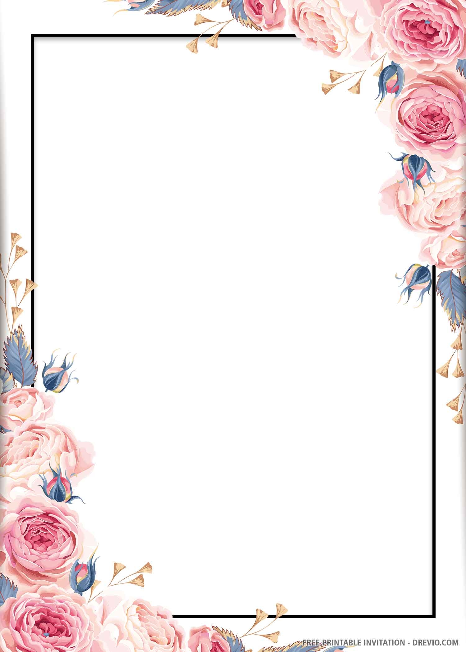 floral invitation template free download