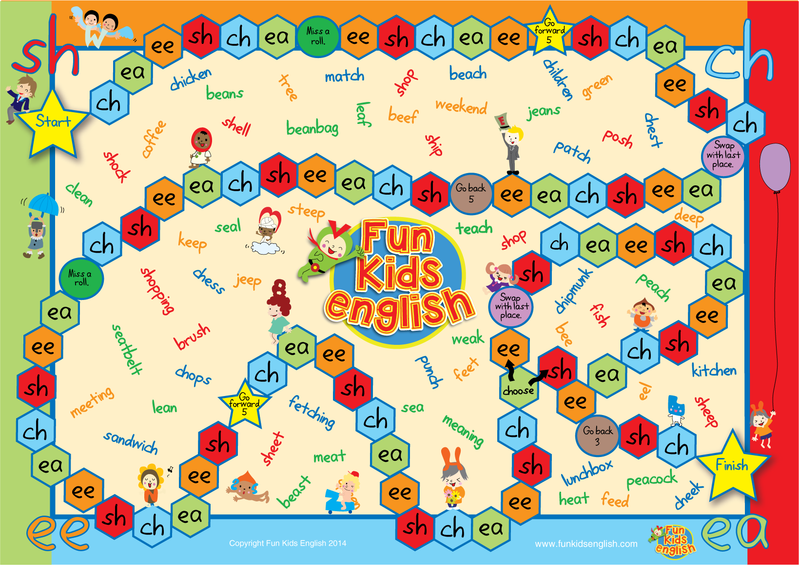 printable english board games