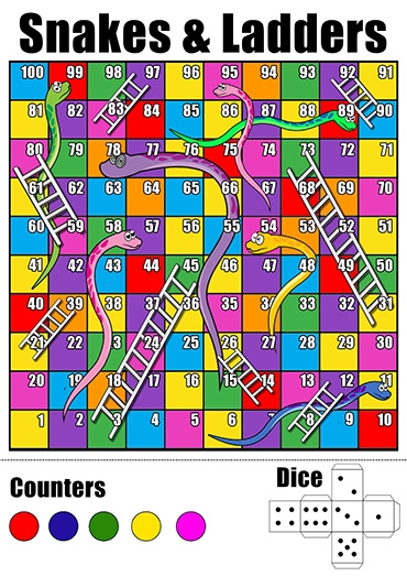 Free Printable Board Games Snakes And Ladders Download Free Printable