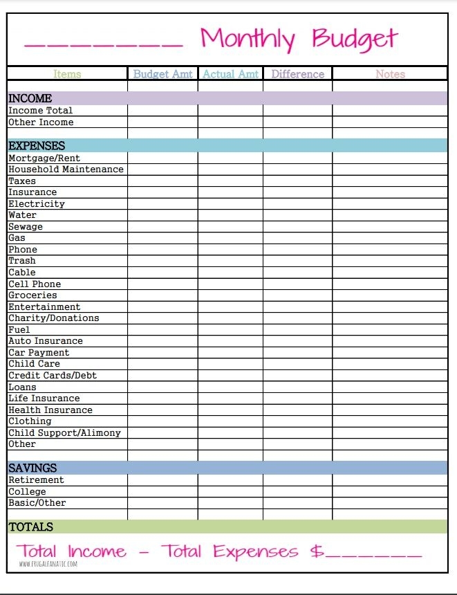 Free Printable Budget Worksheets For Students Download Free Printable 